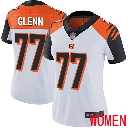 Cincinnati Bengals Limited White Women Cordy Glenn Road Jersey NFL Footballl #77 Vapor Untouchable